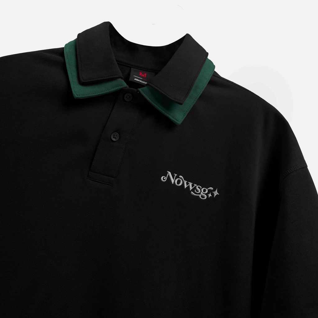 Áo Polo NEEDS OF WISDOM Double Necks Polo Shirts - Black - Local Brand Chính Hãng