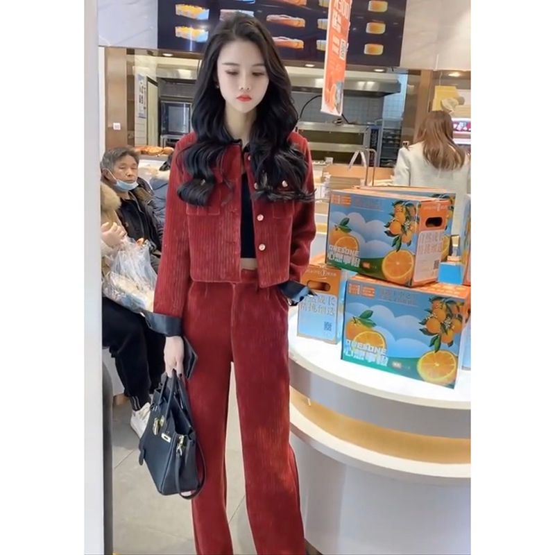 Bộ Áo Khoác Vest + Quần Ống Rộng Thời Trang Mùa Xuân Mới 2022 Cao Cấp Cho Nữ