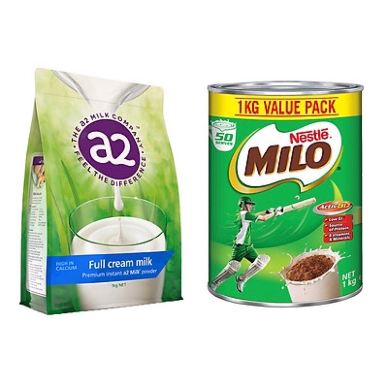 Combo Sữa A2 và Milo Úc ⚡ SIÊU ƯU ĐÃI ⚡ Combo Sữa A2 Úc Nguyên Kem và MILO giúp bé tăng trưởng chiều cao xương chắc khỏe