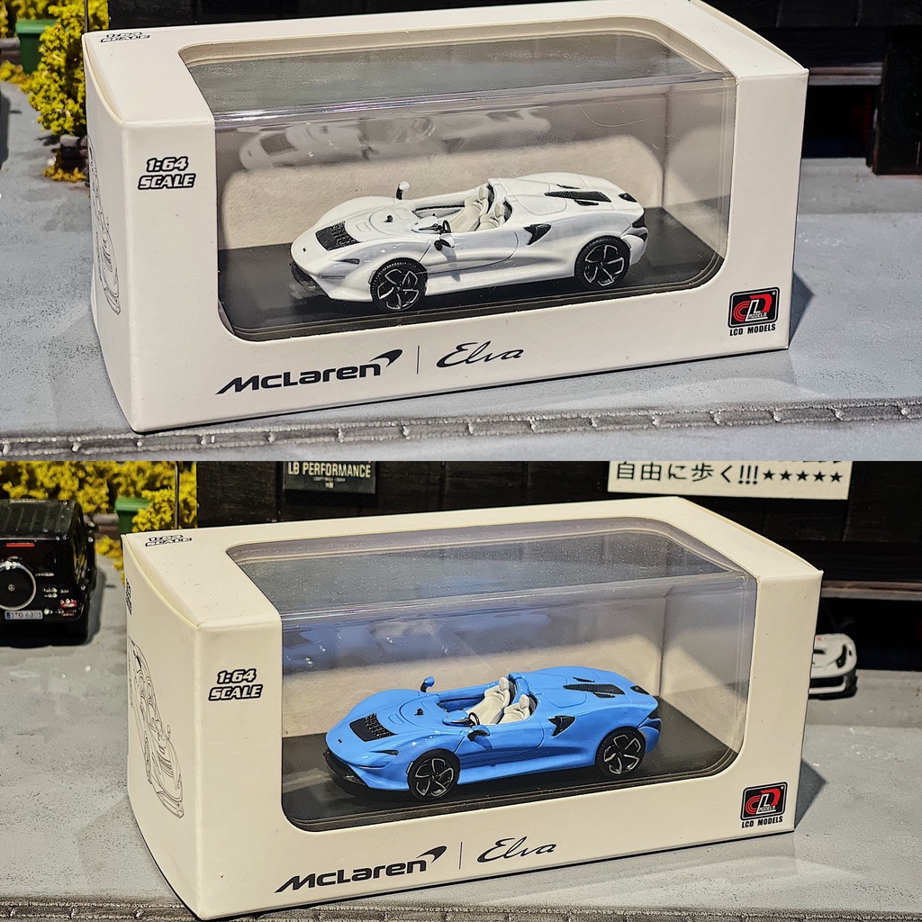 XE MÔ HÌNH MCLAREN ELVA,TỶ LỆ 1/64 LCD