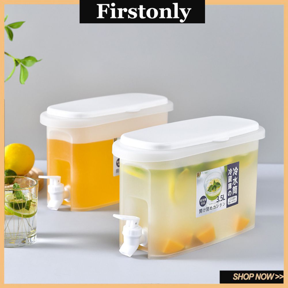 3.5l/3500Ml Lạnh Ấm Đun Nước Vòi Tủ Lạnh Trái Cây Ấm Trà Mùa Hè Hộ Gia Đình Nước Chanh Chai Nước Đá Mát Thùng Tủ Lạnh Đựng Nước Trái Cây Hộp Firstonly