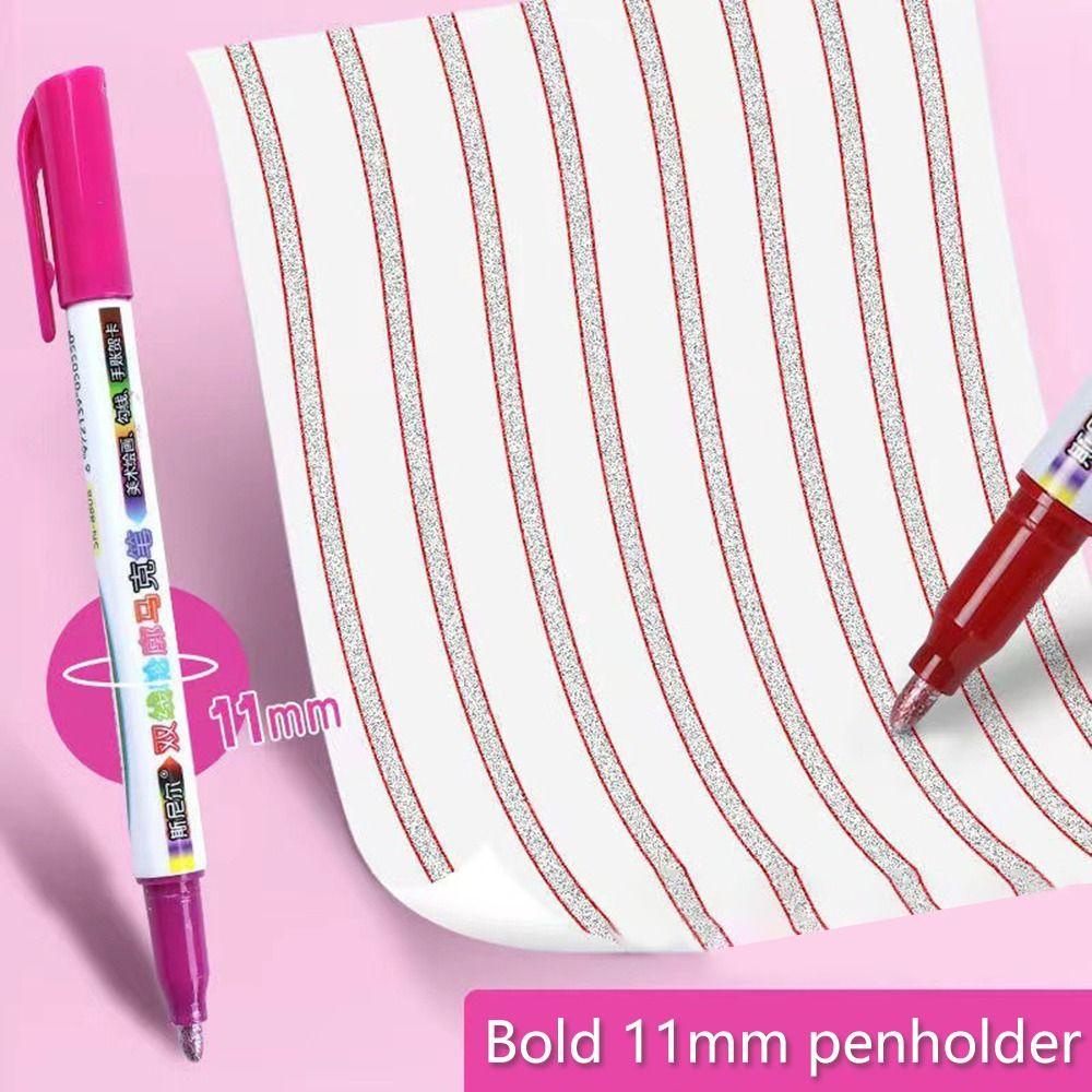 CHOOKEY Set 8 / 12 / 8 / 12 Bút Bi Hai Đường Viền Độc Đáo