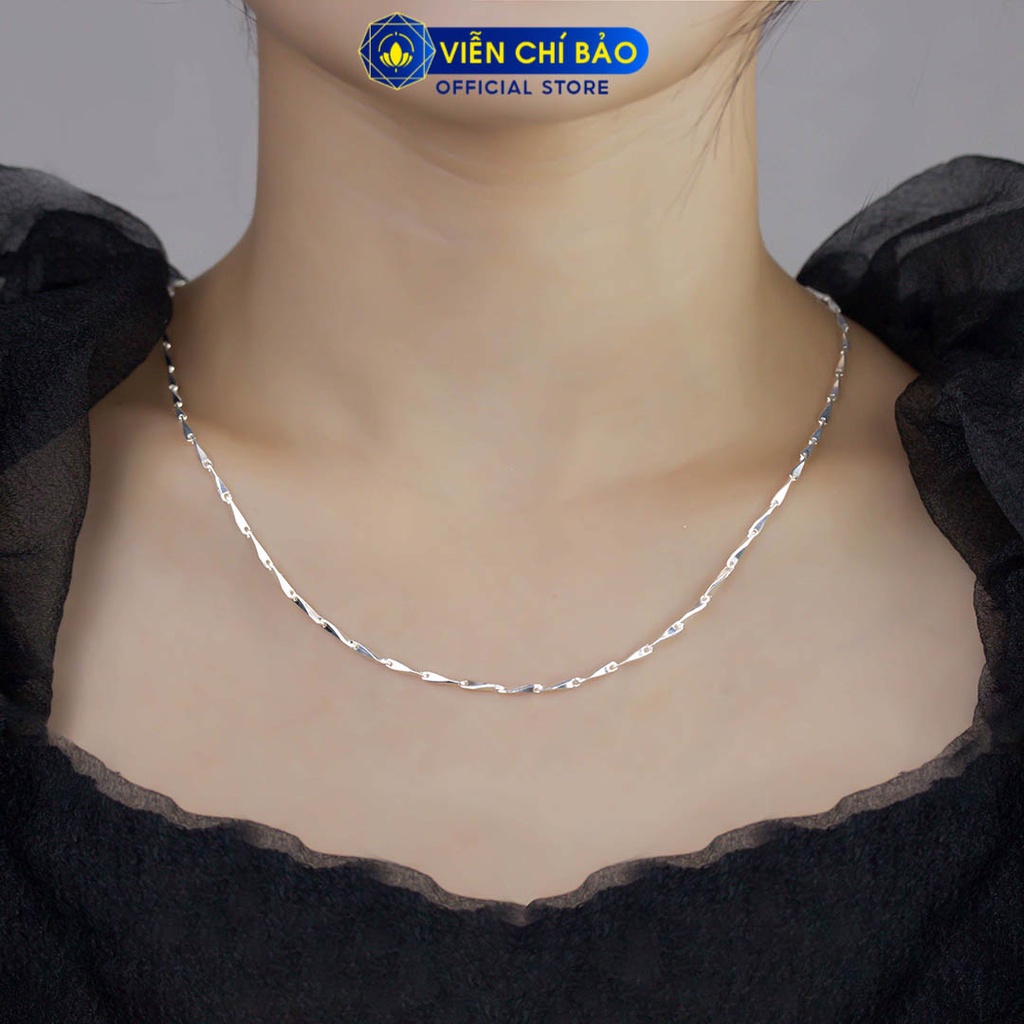 Dây chuyền bạc nữ mưa to chất liệu bạc 925 thời trang phụ kiện trang sức nữ Viễn Chí Bảo D400346
