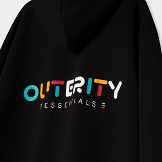 Áo Hoodie Zip Outerity Rainbow Nỉ Bông Nam Nữ, Áo Khoác Nỉ Unisex Form Rộng Chữ Rực Rỡ