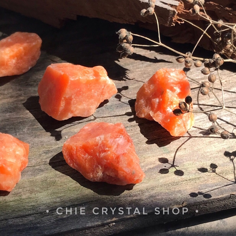Viên đá mặt trời Sunstone sưu tầm, trang trí thanh tẩy bài tarot...