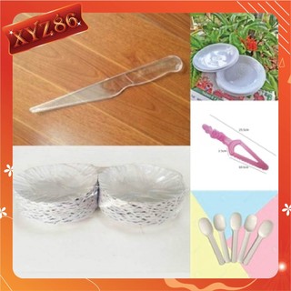 Trang trí bánh sinh nhật bánh kem - Đĩa Giấy, Đĩa Nhựa, Dao, Thìa ăn bánh