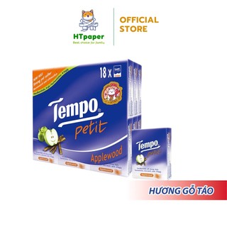 💥 Khăn Giấy Bỏ Túi, Khăn Giấy Mini Tempo Petit Hương Gỗ Táo 18 gói cao cấp chính hãng mềm mịn