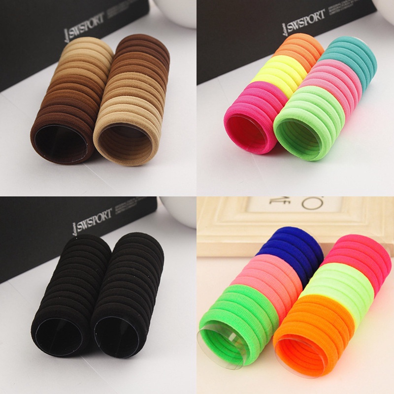 Ygt Set 24 Dây Buộc Tóc Cao Su Co Giãn Nhiều Màu Sắc Dành Cho Nữ
