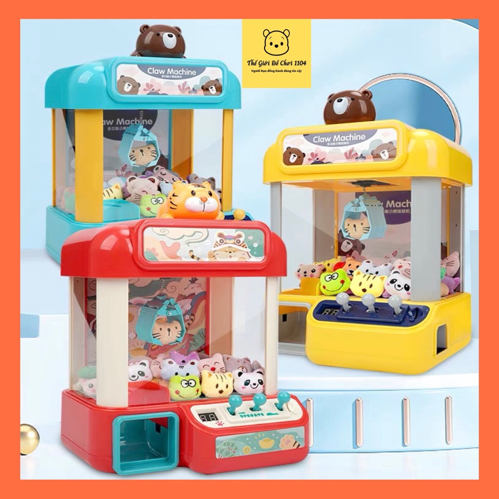 Máy gắp thú bông mini Doll Machine cỡ lớn 15 gấu 10 bóng - kích thước 41 x 27 cm - thegioidochoi1104