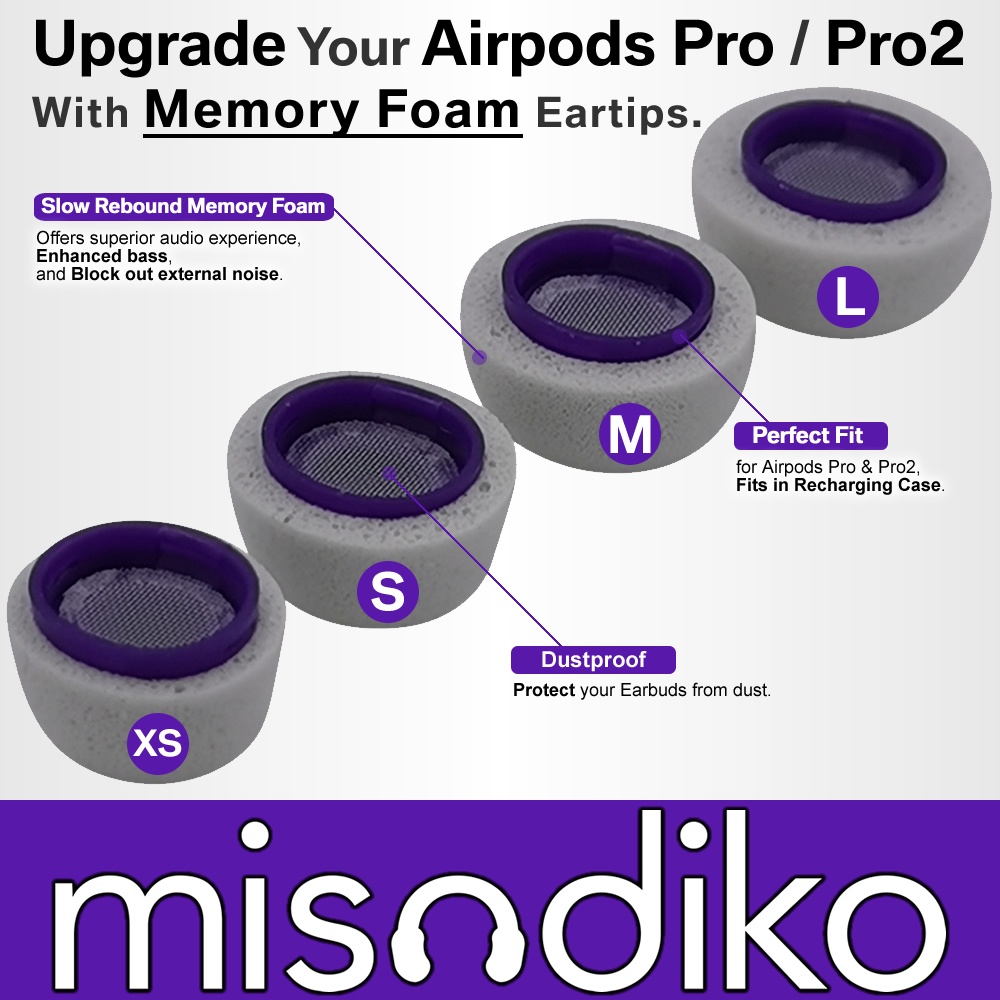 Nút Bọc Tai Nghe Bằng Memory Foam Thay Thế Cho AirPods Pro / Pro2