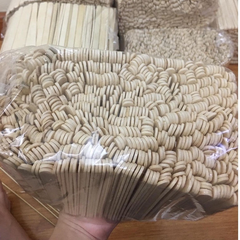 100g Que kem gỗ, 6.5cm, 9.5cm, 11.5cm, 12.5cm, 13.5cm, 14.5cm, que kem làm handmad, sỉ que kem