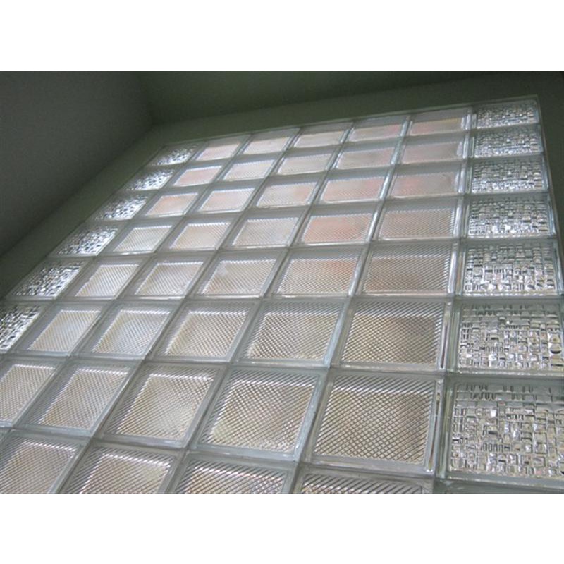 Gạch kính lấy sáng Thái Lan 145x145x95 làm vách ngăn, bắt sáng phòng khách, phòng tắm, độ bền cao, hàng sẵn kho