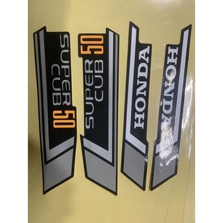 Tem super cub 81-86 50cc 70cc 90cc màu ghi gương