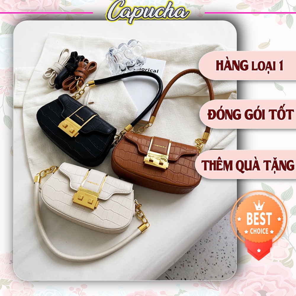 Túi xách nữ đeo chéo cao cấp đeo nhiều kiểu sang chảnh chất da mềm mịn tự nhiên Capucha T228