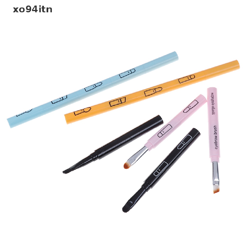 Cọ Trang Điểm Mắt / Lông Mày / Môi 4 Trong 1 Có Thể Thu Gọn Tiện Lợi