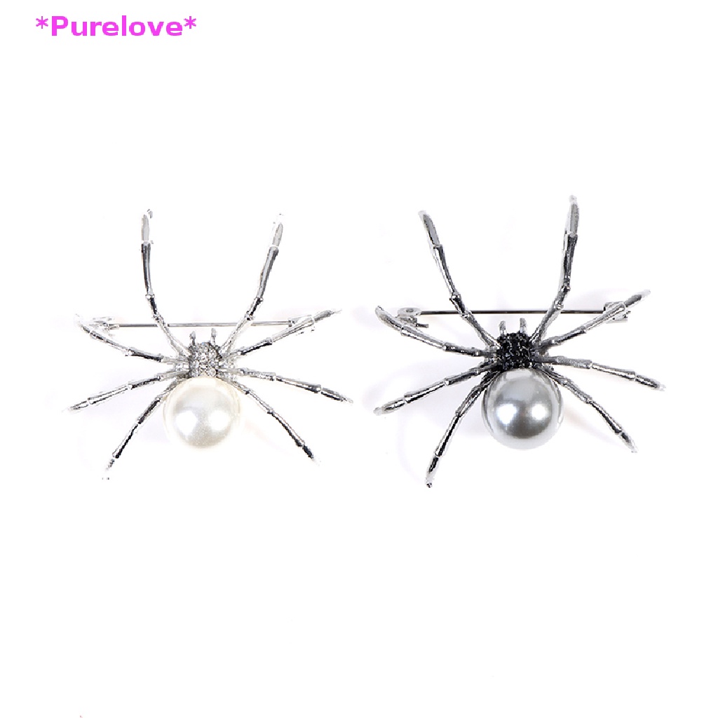 1 Huy Hiệu Cài Áo Hình Nhện Đính Ngọc Trai Thời Trang Dành Cho Nữ Mới