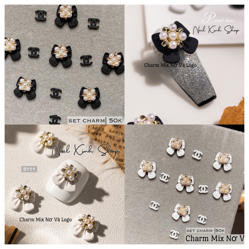 [ Mới ] Set charm nơ mix + charm logo