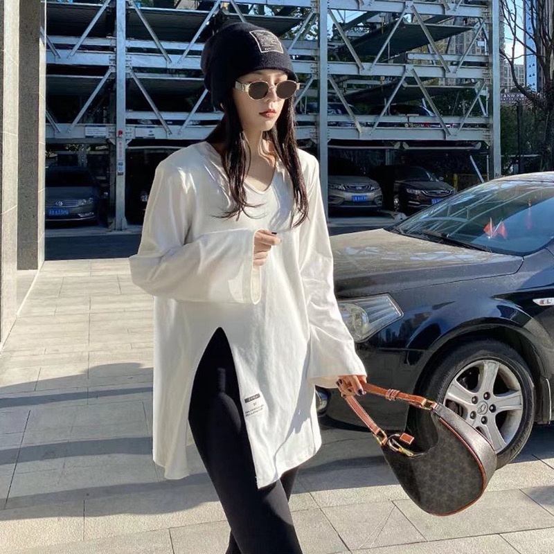 NRVP Áo Thun Nữ Dài Tay Dáng Rộng Phong Cách Hàn Quốc Thời Trang Mới 2023