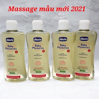 Dầu massage Chicco chiết xuất cám gạo 0M+ Chicco 200ml ( CHUẨN NỘI ĐỊA Ý)