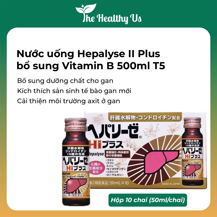 Nước uống bổ sung Vitamin B Hepalyse II Plus 500ml - Nhật Bản (Hộp 10 chai) - Thải độc tố và bảo vệ gan, ung thư gan