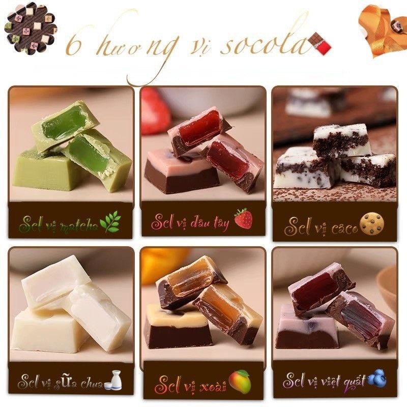 Kẹo choco geliqi nhiều vị