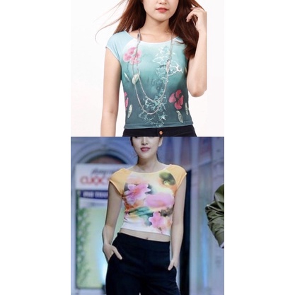(A823) Áo thun ngắn hoạ tiết hoa Nino.maxx (Size S, M) - Thanh lý vnxk