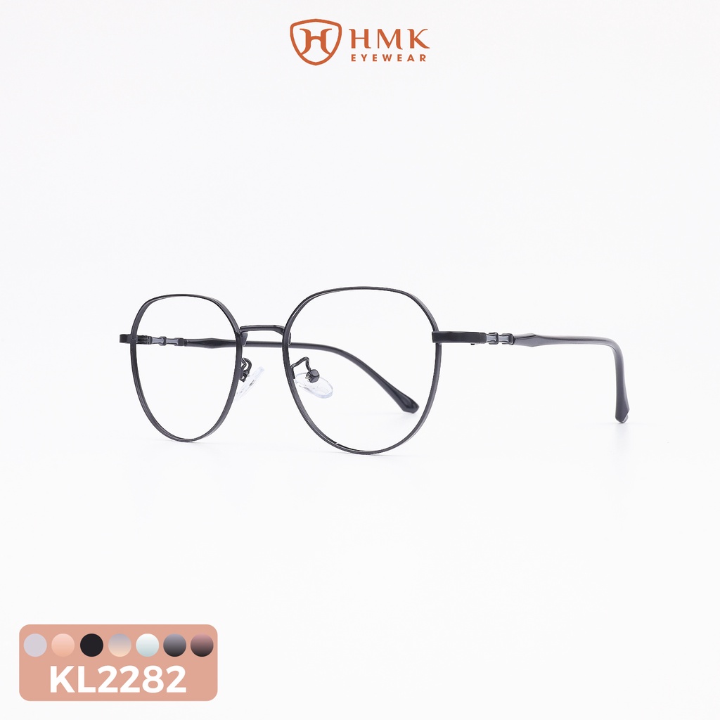 GỌNG KÍNH KIM LOẠI HMK CHO NAM NỮ DÁNG TRÒN - SALEKL2282