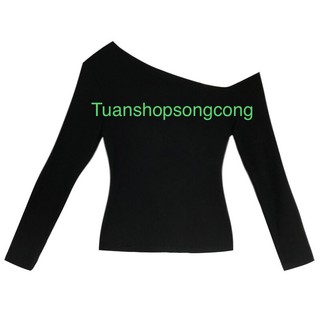 Áo thun lệch vai tay dài 2