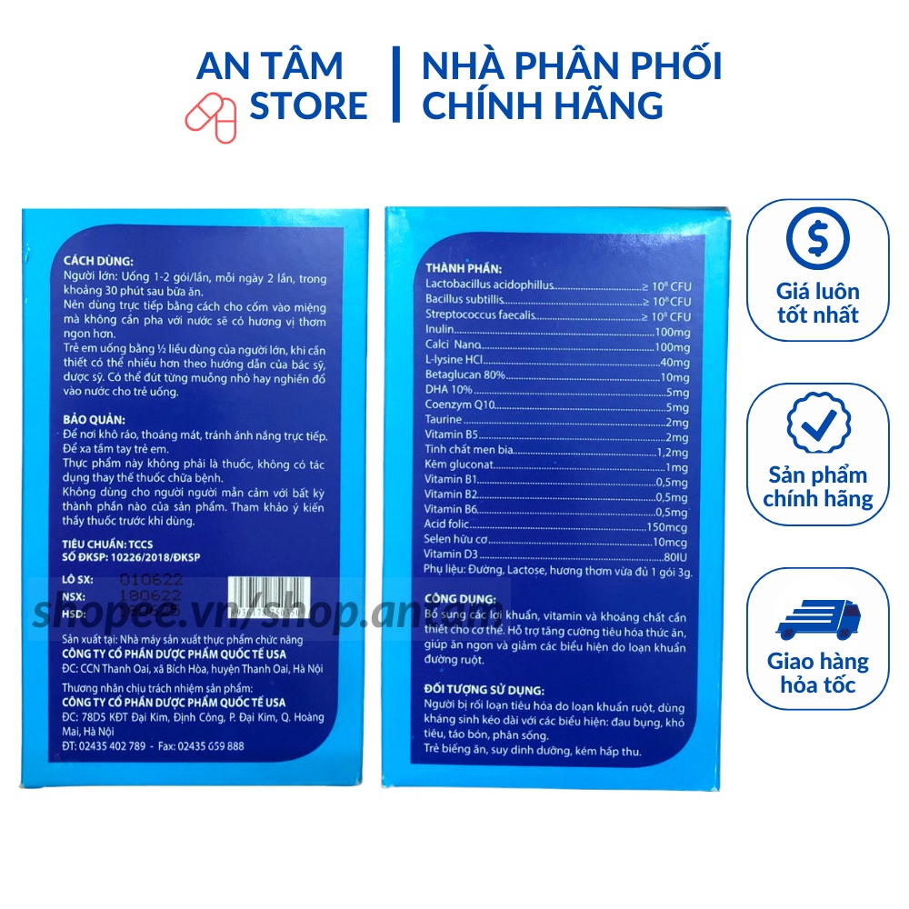 CỐM VI SINH BIOLACTOMIN GOLD CÂN BẰNG HỆ TIÊU HÓA ĐƯỜNG RUỘT CHỐNG TÁO BÓN KÍCH THÍCH .