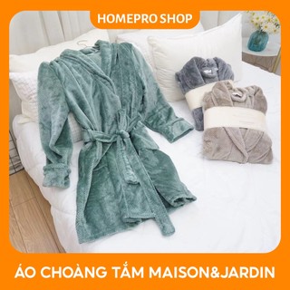 Áo Choàng Tắm, Áo Choàng Ngủ Bông Lông Cừu Tổ Ong Maison&Jardin Mềm Mịn, Dày Dặn