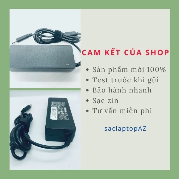 Sạc laptop dell chân kim to, chân kim nhỏ loại tốt, Sạc máy tính dell zin bảo hành 12 tháng
