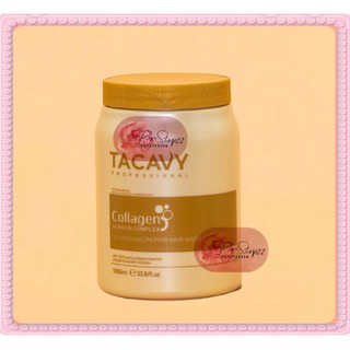 Hấp Dầu Tacavy Collagen Siêu Mềm Mượt Phục Hồi Tóc Hư Tổn 1000ml