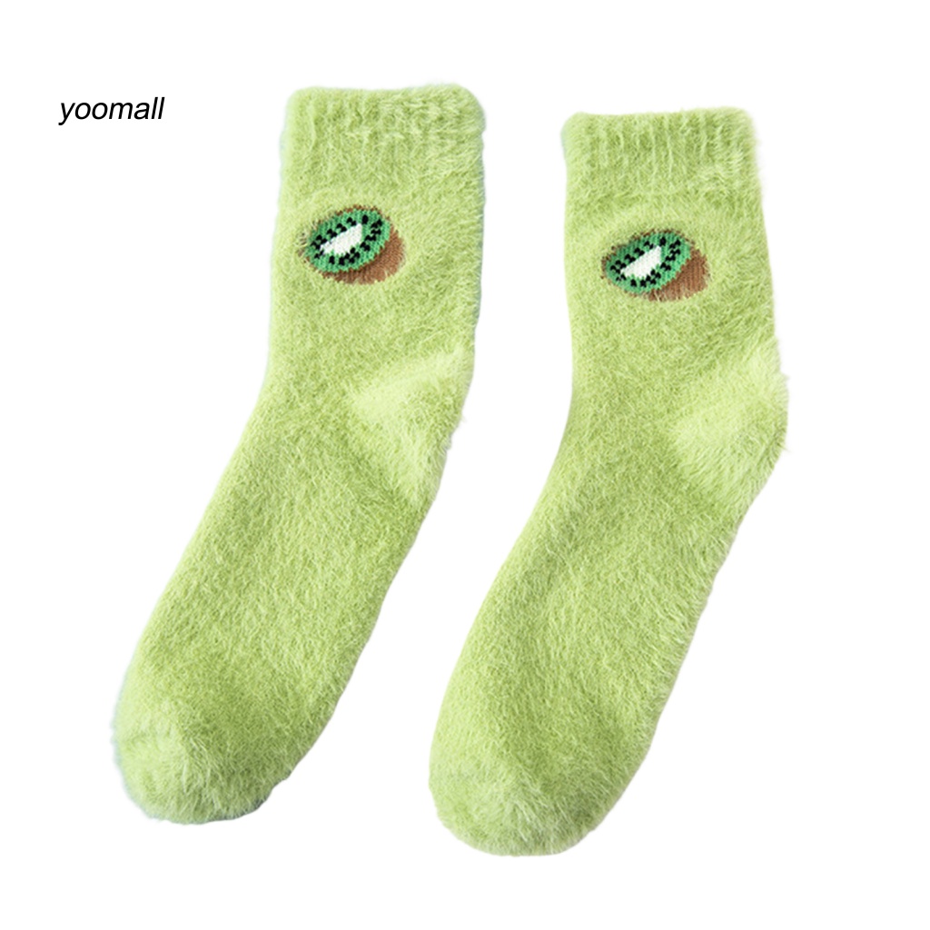 1 Đôi Vớ Dày Giữ Ấm Mùa Đông Mang Trong Nhà / Ngoài Trời Dành Cho Nữ