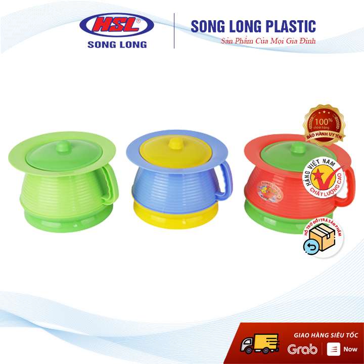 Bô vệ sinh trẻ em tròn có nắp đậy nhựa Song Long Plastic