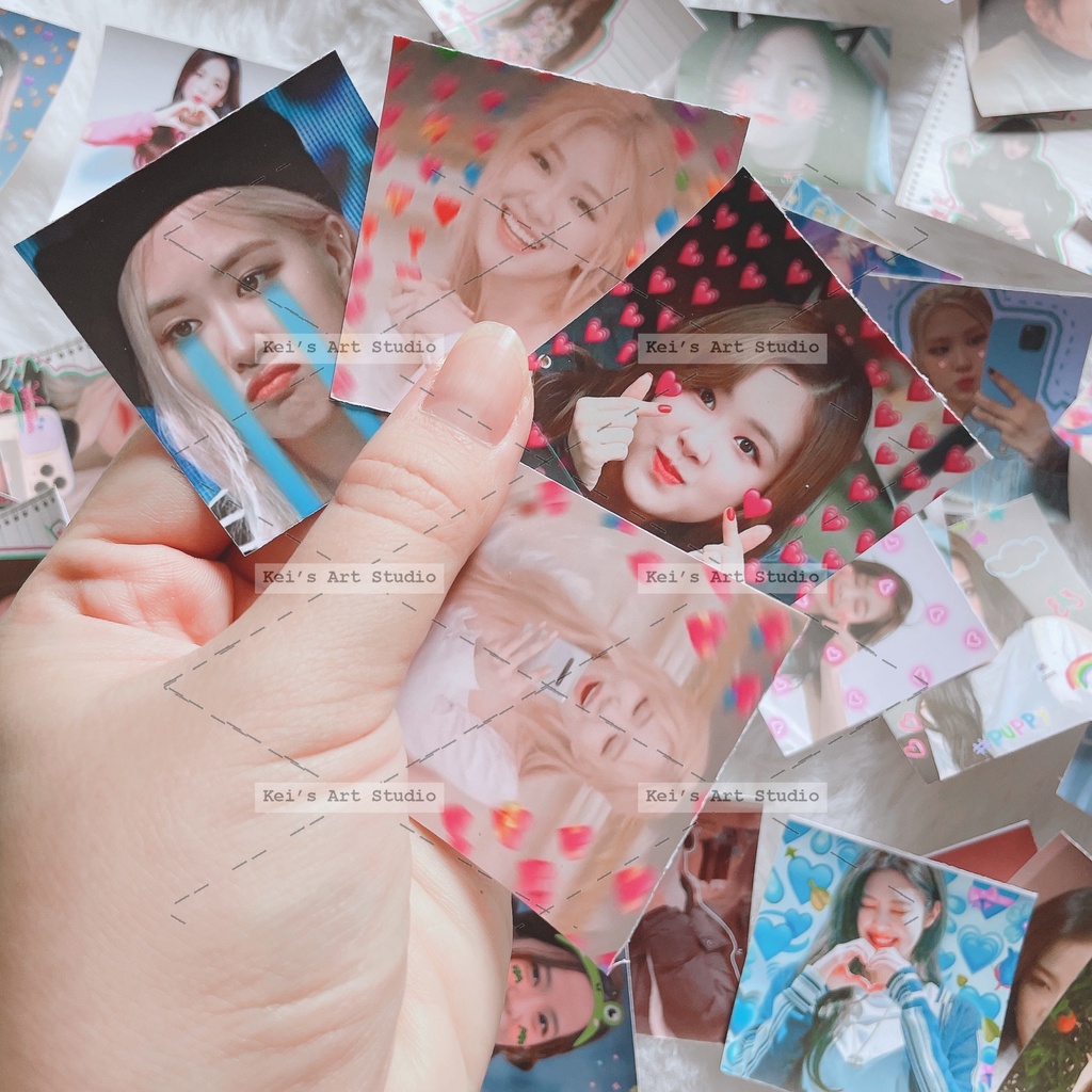Nhận in theo yêu cầu - Set 100 cái tem niêm phong blackpink rosé, lisa, jennie, jisoo meme cute dễ thương vui nhộn