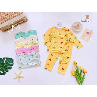 🌾🌾 bộ thun lạnh dài tay in họa tiết cho bé kidikidi 🌾🌾