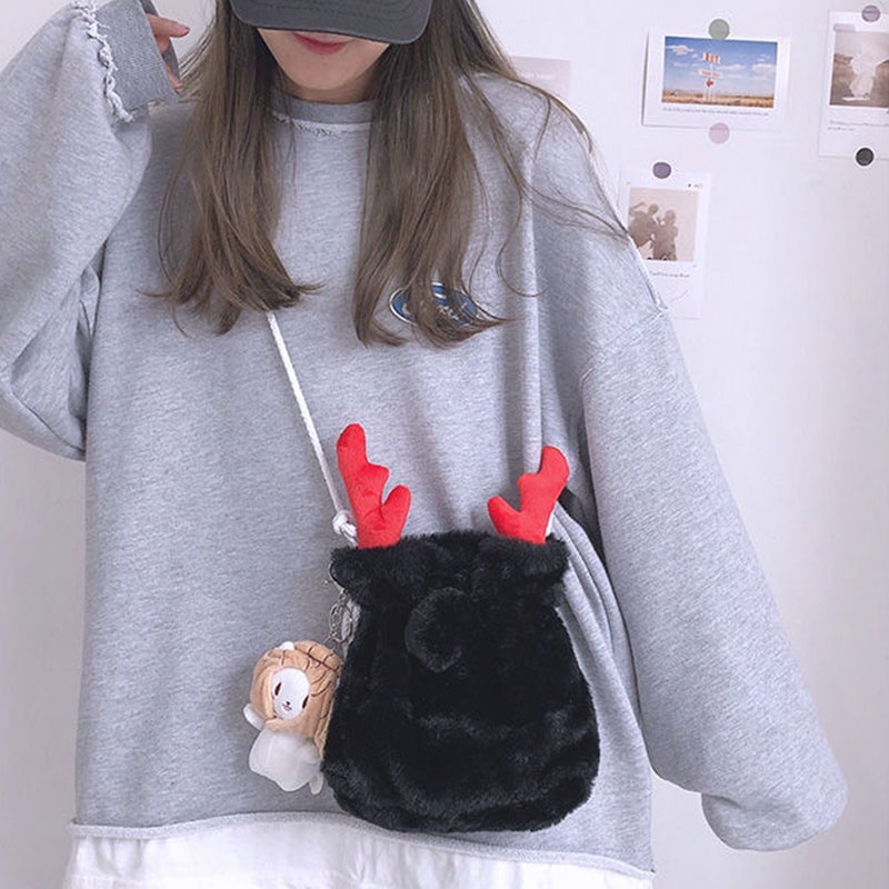 Mischa Túi Xách Đeo Vai Sức Chứa Lớn Màu Trơn Thời Trang Thu Đông