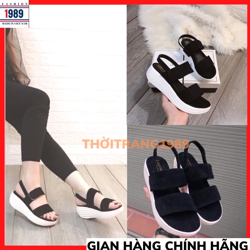 Giày Sandal đế xuồng nữ Thái Lan quai ngang nhung (form giày chuẩn) THỜITRANG1989