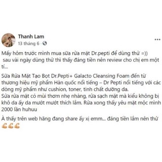 Sữa rửa mặt Dr.pepti Galacto Hàn Quốc 110ml