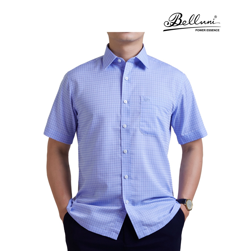 Áo sơ mi nam ngắn tay BELLUNI vải sợi tre mềm mại chống nhăn - ABN.BP.BE.223.B7