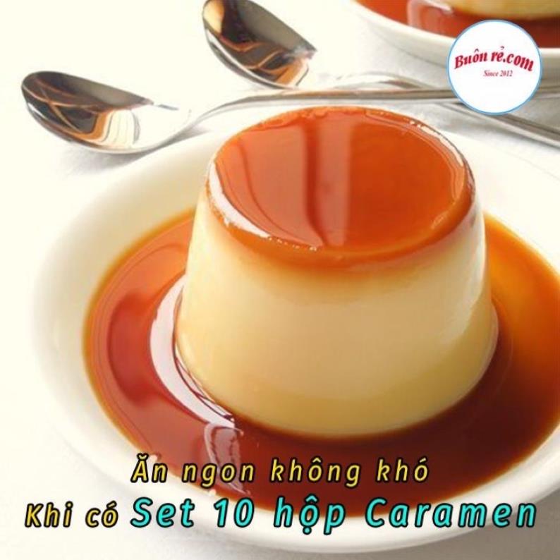 Combo 10 Hộp caramen, hũ làm bánh flan, sữa chua, thạch rau câu Việt Nhật VN