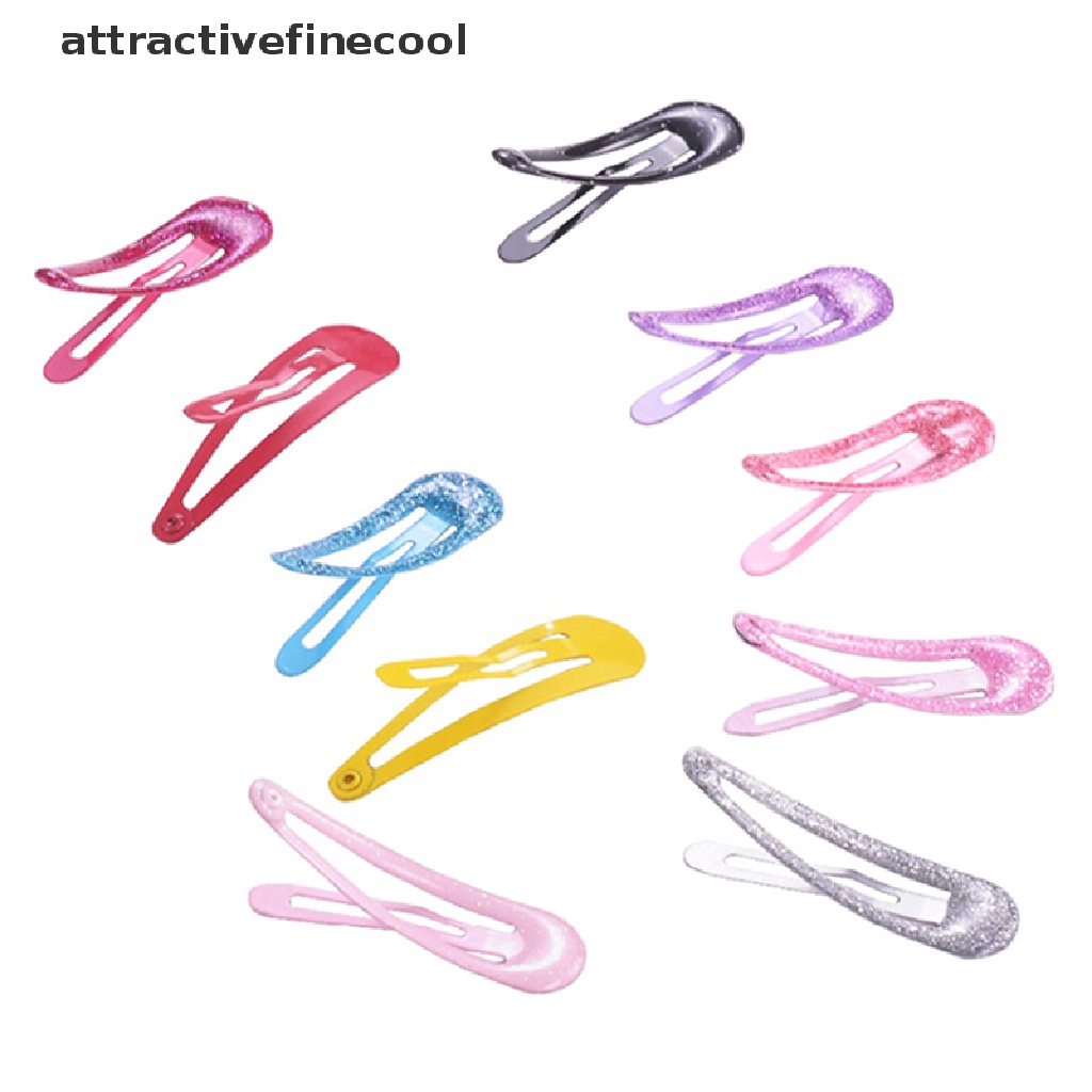 Set 10 Kẹp Tóc Kim Loại Lấp Lánh Cho Bé Gái