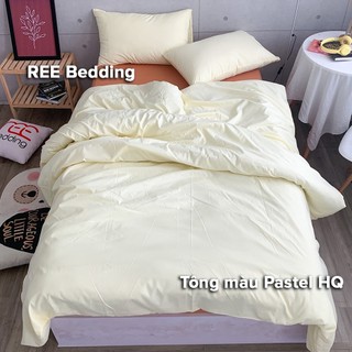 Bộ chăn ga gối REE Bedding Cotton TC Pastel nhiều màu đủ size giường nệm 1m2, 1m4, 1m6, 1m8, 2m