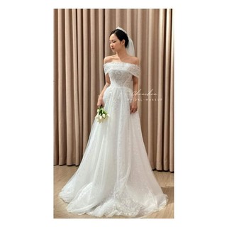 Váy cưới cao cấp đính kết đá và pha lê cao cấp