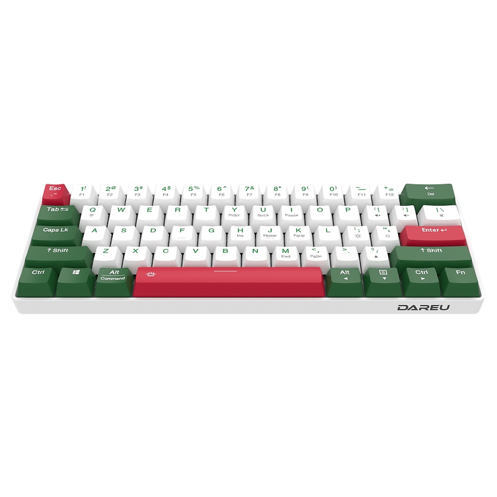 Bàn phím cơ Gaming Bluetooth DAREU EK861 Green White - Hàng chính hãng