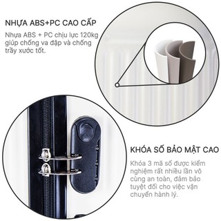 Vali du lịch nhựa  ABS SIZE 28 cao cấp