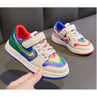 Giày đi học RainBow Số 2 cho bé trai bé gái từ 3-12 tuổi style Nhật Bản, Mix Full Color từ BST Thu Đông 2023 N30
