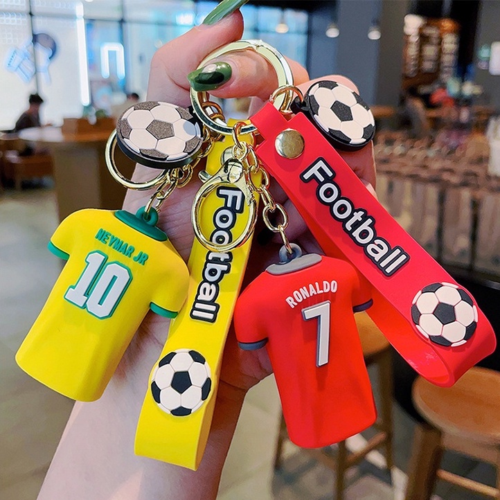 Móc Khóa pvc Hình Áo Bóng Đá Hoạt Hình Sáng Tạo
