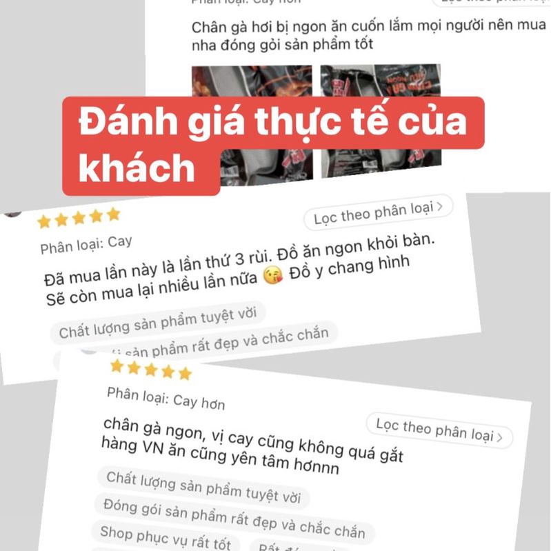 Combo 7 tặng 1 chân gà ủ vị Cmfoods, chân gà cay Việt Nam siêu to 50gr