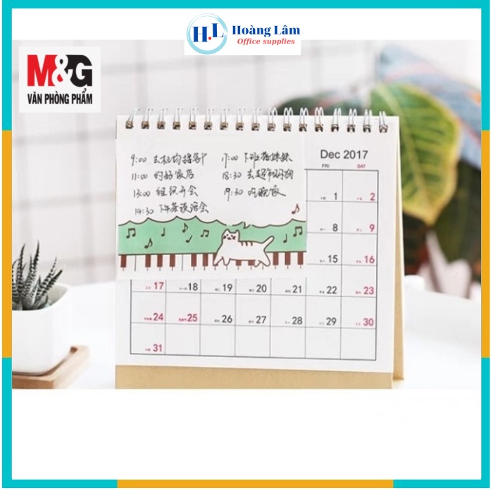 Giấy nhắn, giấy nhớ, giấy ghi chú M&G hình mèo hình trái tim siêu đáng yêu tệp 80 tờ YS254, YS255, YS256